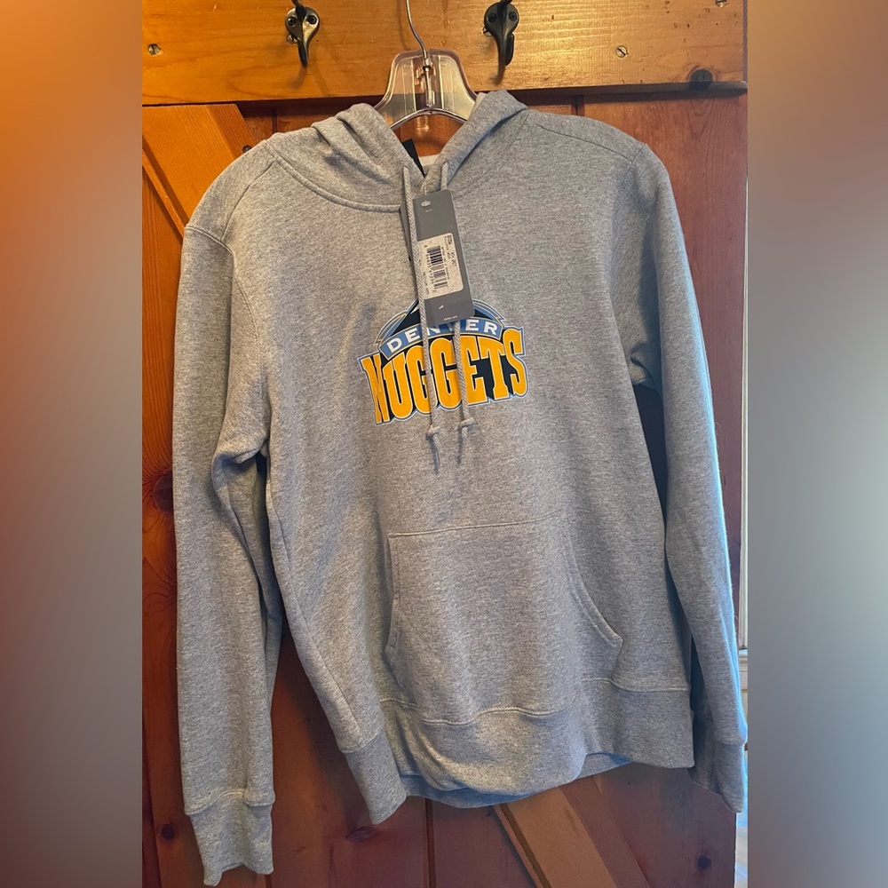 Women’s Denver Nuggets NBA hoodie size medium. Grey. New with tags.